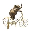 RESIN ELEFANT WITH BICYCLE