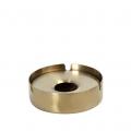SS 18/0 ASHTRAY WITH WIND SHIELD PVD GOLD D8CM