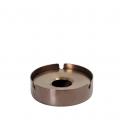 SS 18/0 ASHTRAY WITH WIND SHIELD PVD BRONZE D8CM