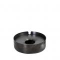 SS 18/0 ASHTRAY WITH WIND SHIELD PVD BLACK D8CM