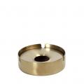 SS 18/0 ASHTRAY WITH WIND SHIELD PVD GOLD D10CM