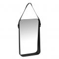 WALL METAL MIRROR WITH PU HANDLE 32CM