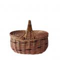 WILLOW BASKET WITH COVER 42X28X36CM