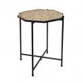 CATTAIL ROPE/METAL SIDE TABLE H60CM